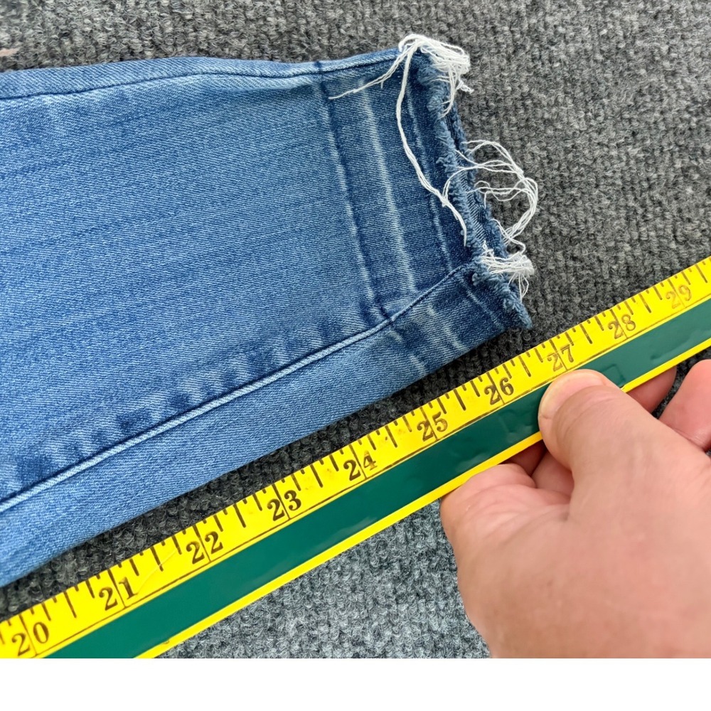 Judy Blue Skinny Fit Jeans Light Wash Raw Released Hem Pull On Size 9/29 - Picture 6 of 9